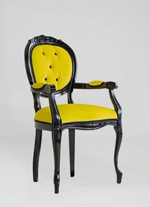 S17P, Klassischer Stuhl mit Armlehnen