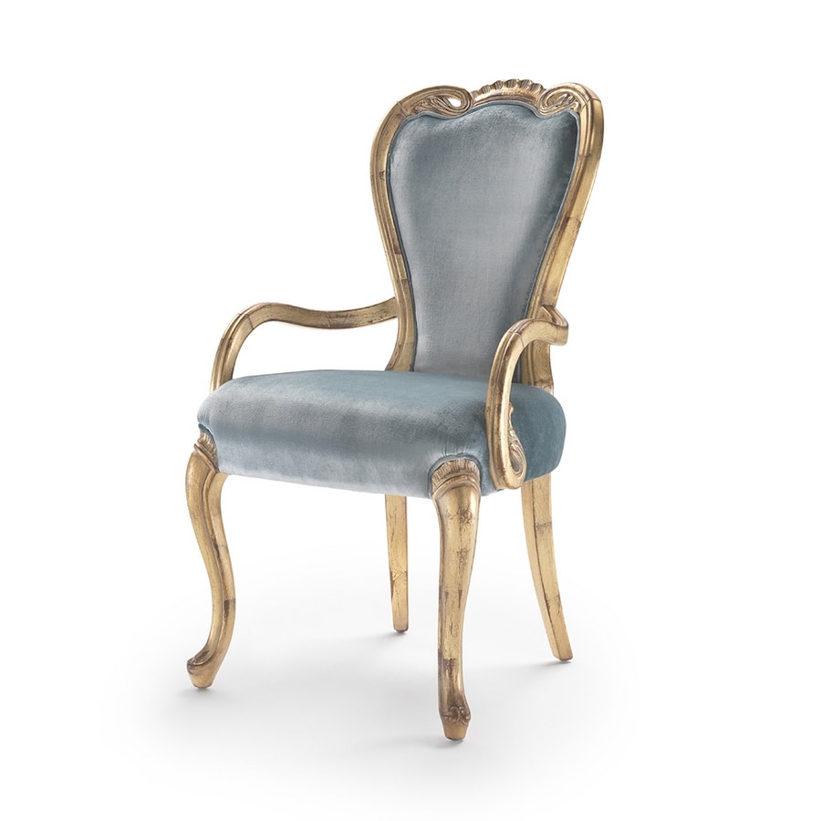 Sessel 9013 LXV-Stil, Gepolsterter Sessel im Stil Louis XV