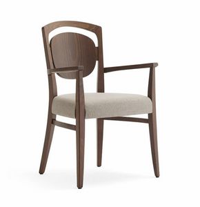 Tiffany P, Sessel aus Holz mit gepolstertem Sitz