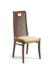 Giada ST, Stuhl mit hoher Rckenlehne mit vertikalen Lamellen, mit Griff