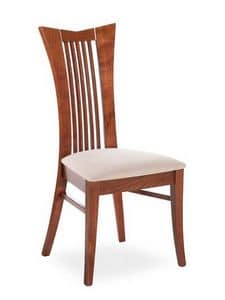 Lory, Moderner Stuhl mit hoher Rckenlehne mit vertikalen Lamellen