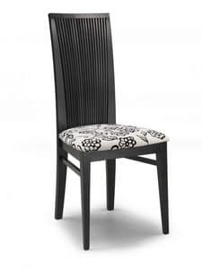 Siria V, Stuhl mit gepolstertem Sitz und hohe Rckenlehne mit Lamellen