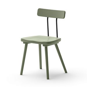 Mary, Holzstuhl mit Sitz aus Polypropylen