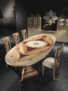 TA40K Dal Tisch, Ovaler Tisch zum Outlet-Preis im klassischen Stil