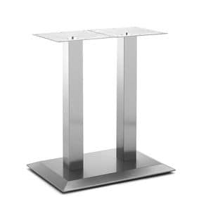 Art.281, Rechteckige Tischgestell, Gestell aus gebürstetem Stahl, für Vertrags-und Wohnbereich