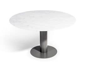 Big, Tischgestell mit runden Plattform und zylindrischen Schaft