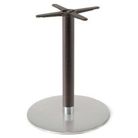 Firenze 9220, Tischgestell für Bars, Basis aus Stahl und massivem Buchensäule