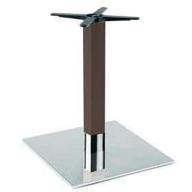 Firenze 9225, Tischgestell für Bars, Basis aus Stahl und massivem Buchensäule