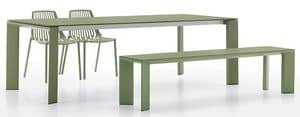 Grande Arche 572210 Tisch, Rechteckigen Tisch aus lackiertem Aluminium, fr den Auenbereich
