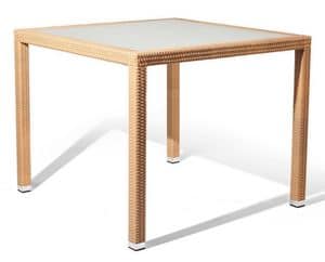 Lotus tisch 1, Tabelle in gewebter Faser und Aluminium, fr Meeresgebiete