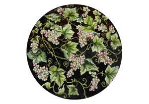 Natura Uva nero, Tisch mit handdekorierter Platte