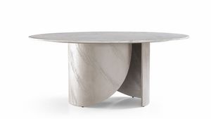 Oliver Art. 206-R06M, Ovaler Tisch mit Marmorplatte