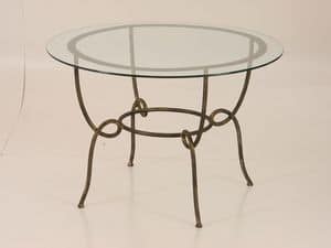 Round Table Viola, Tisch mit runder Glasplatte, fr den Aueneinsatz