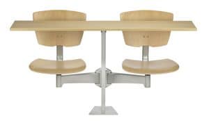 DIDAKTA SLIM D10, Beweglichen Tisch mit 2 Stühlen, Schule und Kantine