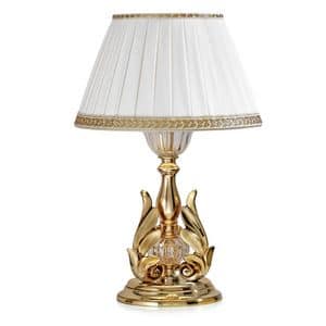 Art. 550/LG, Tischlampe aus Kristall und Gold, fr Luxus-Wohnzimmer