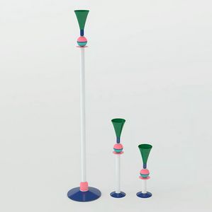 Mehrfarbige moderne Stehlampe Tisch Slide Carmen LP CRM, Mehrfarbige Aluminiumlampen