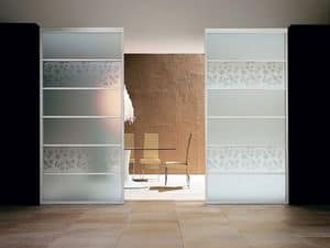 ARES partition wall, Feste Trennwnde, aus laminiertem oder gehrtetem Glas