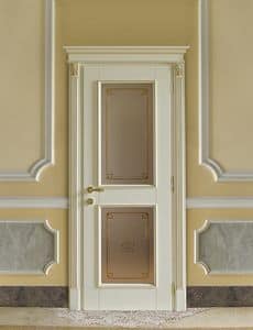 Art. 49601 Puccini, Tr mit Glas, im klassischen Stil, fr Luxus-Hotels