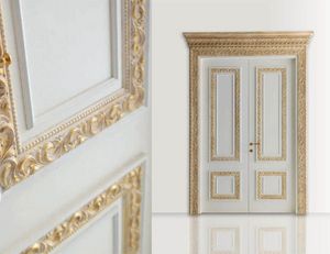 Castiglione Art. 1344/QQ, Elegante Tür mit gebleichten Golddekorationen