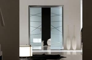 SIMPLEX slide-away door, Dia-away Tr aus Aluminium, Glas Fensterlden