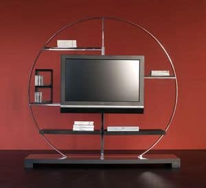 Tao TV holder, TV-Stnder aus Stahl und Laminat, fr Luxus-Wohnzimmer