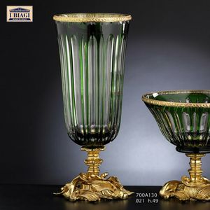 730-760-700Axxx, Vasen und dekorative Objekte aus Kristall, Gold und Bronze