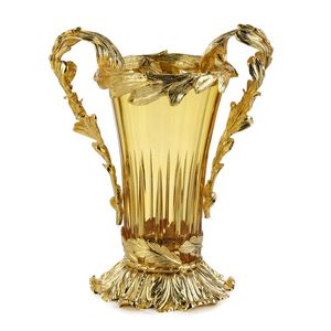 Art. MER 1375, Dekorative Vase aus Kristall und Bronze