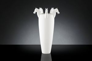 Obice Horse 5 Heads Vase, Handgefertigte Keramikvase