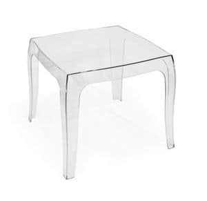 Art. 038/T Baby, Kleiner Tisch aus transparentem Polycarbonat, geeignet für verschiedene Situationen
