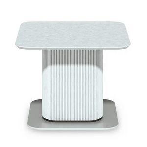 Ishi 2702 - 2704, Kleiner Tisch mit quadratischer Platte, S�ulen mit vertikalen Rillen