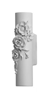 Capodimonte AP129 1B INT, Wandleuchte, in Keramik verziert mit Blumen