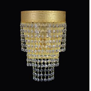 Impero AP5750-2535-K2, Wandlampe in Gold und Kristall, griechischer Stil