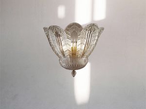 MANDARINO AP, Wandlampe mit Blttern aus Kristallglas