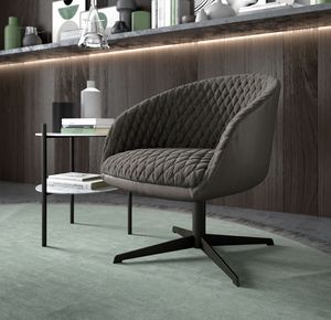 Dua, Sessel mit weichen Linien und raffiniertem Design