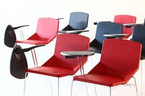 Formula40 sled poly-plus, Gefllte Stuhl, ideal fr Konferenzrume, knnen mit Schreibplatte ausgestattet werden