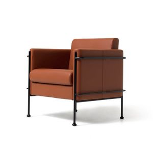Jazz 1p, Gepolsterten Stuhl, sichtbare Stahlrahmen, für Wohnzimmer