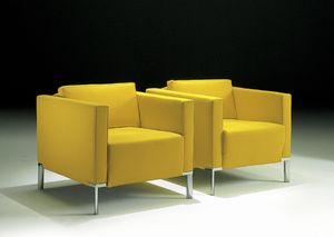 Nella, Sessel mit Stahlbeine, in Acrylfasern bedeckt
