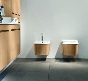 Eos Cono, Keramik-Waschbecken und Keramik-Toilette, anpassbare