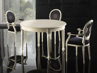 LUIGI XVI ROUND Tisch 8023T, Luxus-Tabelle, in Buche, floralen Schnitzereien an den Beinen