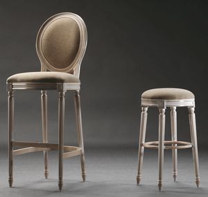 LUIGI XVI barstool 8479B, Hohe Barhocker, im Stil Louis XVI, fr historische Bars