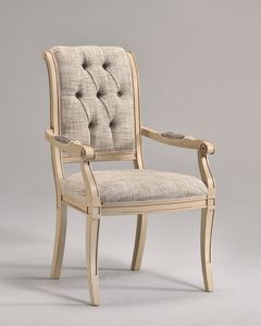 WENDY Stuhl mit Armlehnen 8286A, Traditioneller Stuhl mit Armlehnen, anpassbare