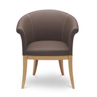 Gilda, Gepolsterten Sessel mit Beinen aus Buche, fr den Objektbereich