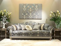 Etoile, Luxury klassischen Sofa für Hall, Hand geschnitzt