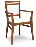 PL 4472 / CP, Sessel aus Holz, Sitz und Rücken gepolstert, für die Restaurants