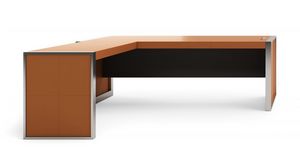 Strato Senior Schreibtisch 210.S18F 210S21F, Elegante Schreibtische mit Lederbezug