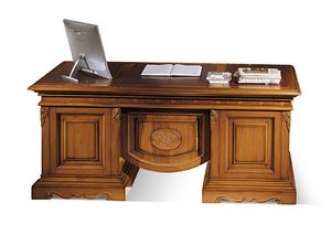 1496V2, Intarsien-Schreibtisch aus Holz