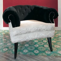 Audrey, Klassischer Luxus Sessel mit gesteppte Abdeckung