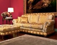 Nobile, Luxury klassischen Sofa mit Hocker, für elegante Lounges