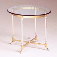 Como Coffee Table, Couchtisch im klassischen Luxus-Stil, in Messing und Glas