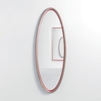 45 ovaler Spiegel, Oval Wandspiegel, essentiellem Stil, hohe Bauform